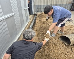 우수관배관공사